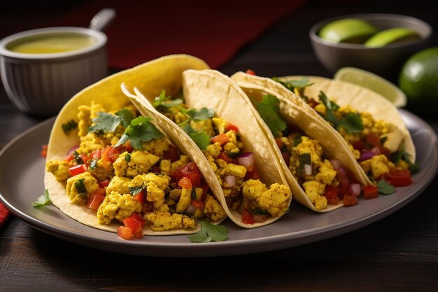 Tofu Scramble Tacos per la colazione