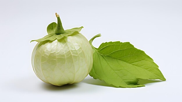 Tomatillo su sfondo bianco