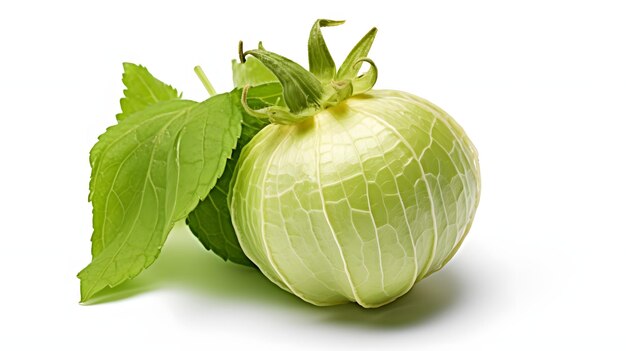 Tomatillo su sfondo bianco