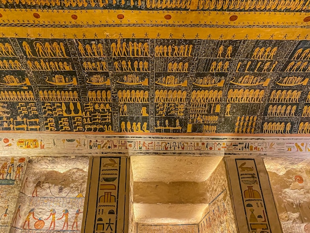 Tomba di Memnon KV9 nella Valle dei Re egiziana nella necropoli tebana Egitto Luxor