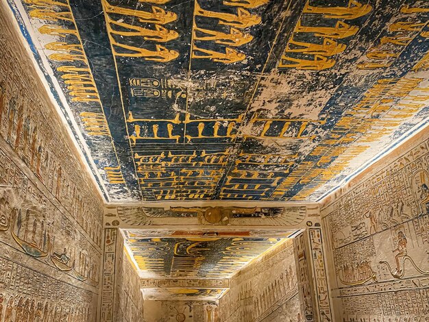 Tomba di Memnon KV9 nella Valle dei Re egiziana nella necropoli tebana Egitto Luxor