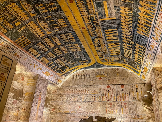 Tomba di Memnon KV9 nella Valle dei Re egiziana nella necropoli tebana Egitto Luxor