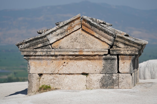 Tomba nella città antica di Hierapolis Pamukkale Denizli Turkiye