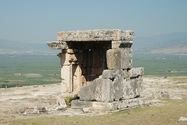 Tomba nella città antica di Hierapolis Pamukkale Denizli Turkiye