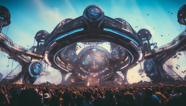 Tomorrowland festival musicale sul palco futuristico di Marte