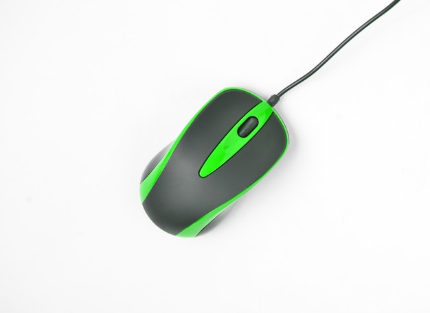 top view of computer mouse isolated