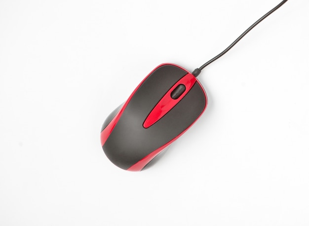 top view of computer mouse isolated