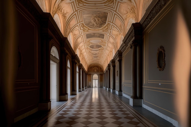 Torino d'Italia nel dicembre 2019 Galleria Diana all'interno della Reggia di Venaria Reale Residenza ufficiale dei Savoia in Piemonte Italia vicino a Torino