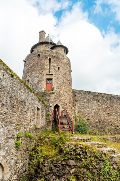 Torre del castello di Fougeres. Regione della Bretagna, dipartimento Ille et Vilaine, Francia