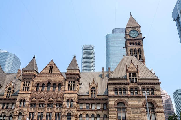 Torre dell'orologio del vecchio municipio di Toronto Ontario Canada