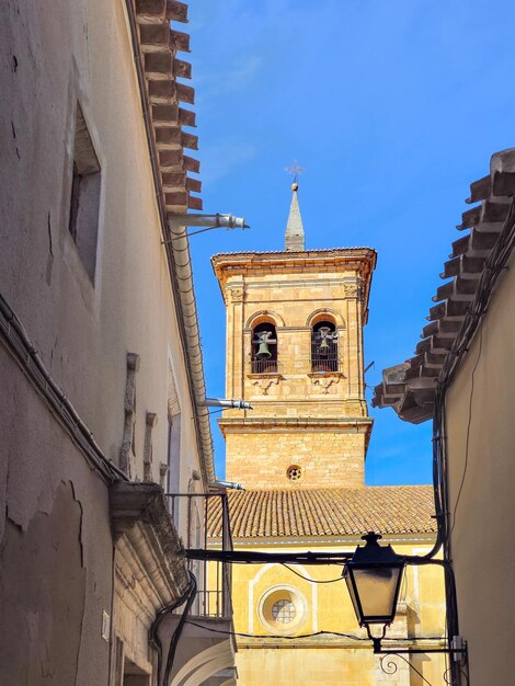 Torre della chiesa di Chinchilla de Montearagon nella provincia di Albacete
