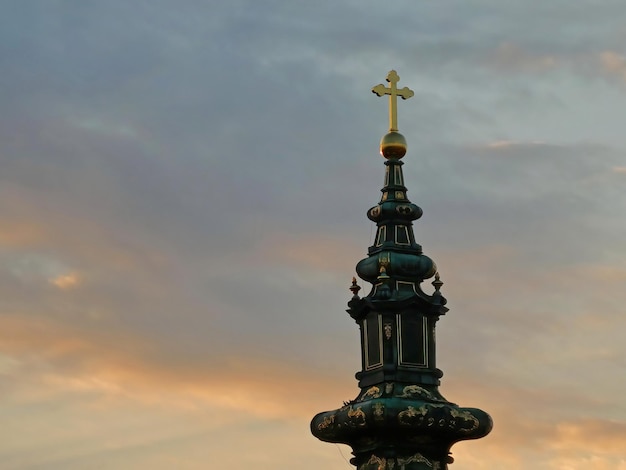 Torre della chiesa ortodossa di San Giorgio la più grande chiesa ortodossa di Novi SadSerbia