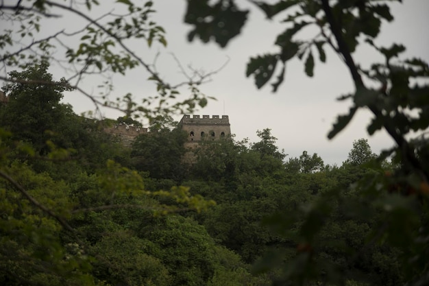 Torre di avvistamento nella Grande Muraglia cinese nell'area di Pechino