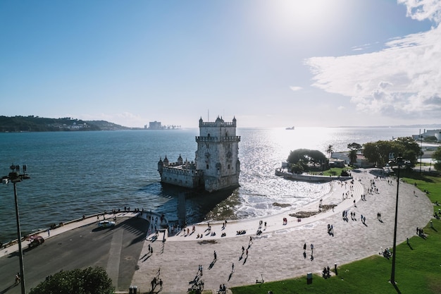 Torre di Belem quotTorre de Belemquot Monumento della fortezza a Lisbona sul fiume Tago