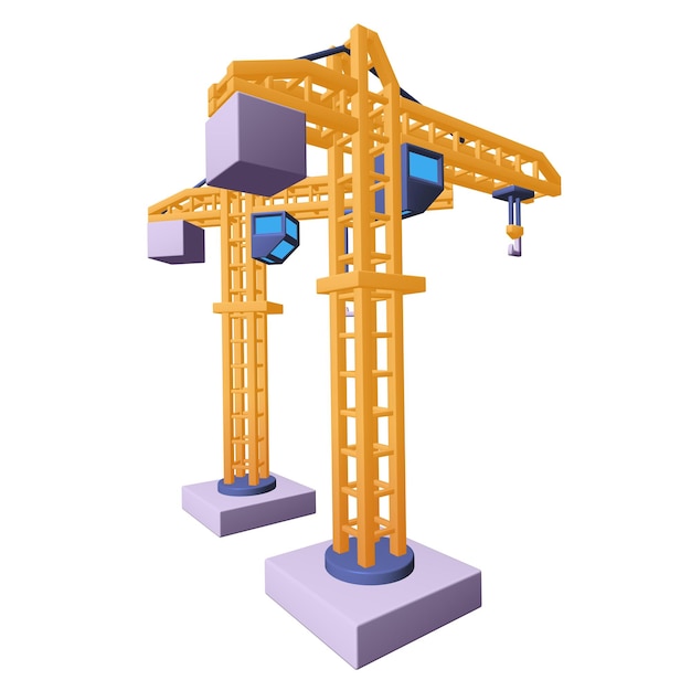Torre di gru di costruzione Concetto di costruzione