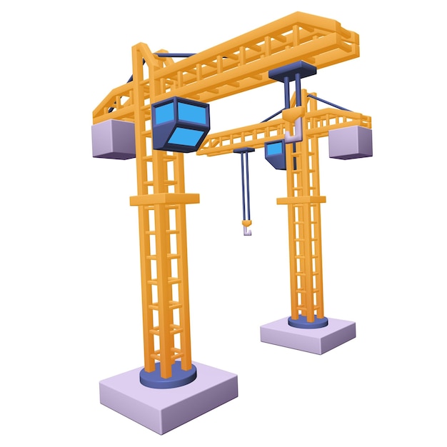 Torre di gru di costruzione Concetto di costruzione