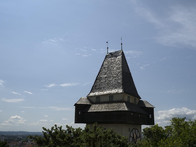 Torre di orologio storica di Graz Austria