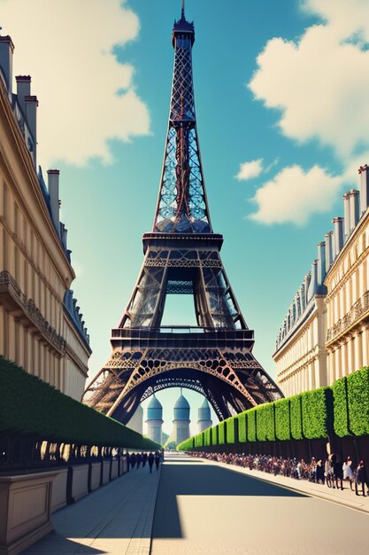 Torre Eiffel Edificio iconico di fama mondiale Famosa attrazione panoramica in tutto il mondo Parigi Francia