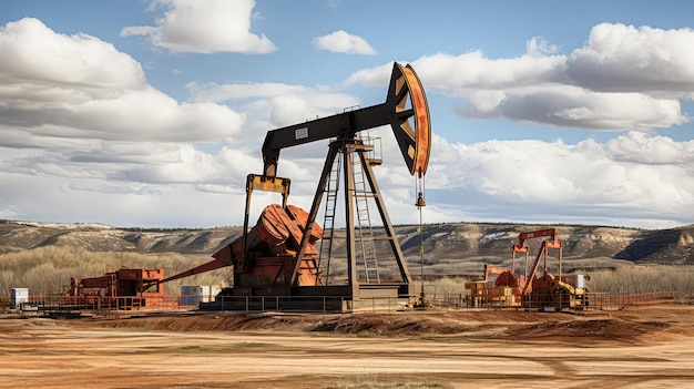 Torre petrolifera nel campo