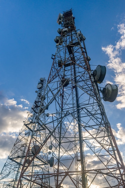 Torri di telecomunicazioni con al picco di jabre in matureia paraiba brazil