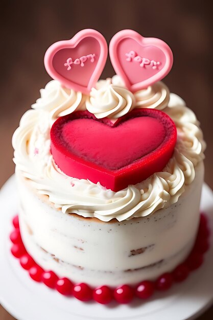 torta a cuore rosa per San Valentino o compleanno