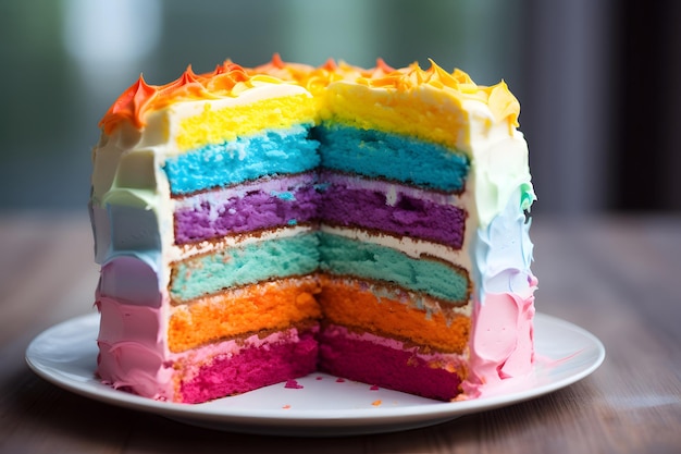 Torta a strati arcobaleno