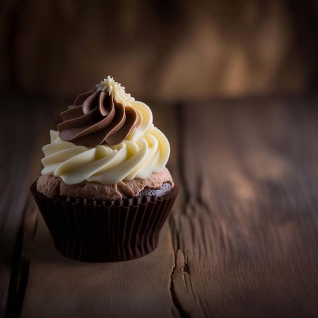 torta al cioccolato alla vaniglia su immagini di illustrazioni in legno