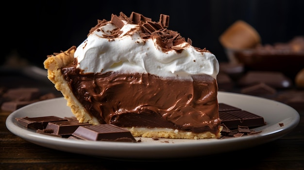 torta al cioccolato con panna e cioccolato