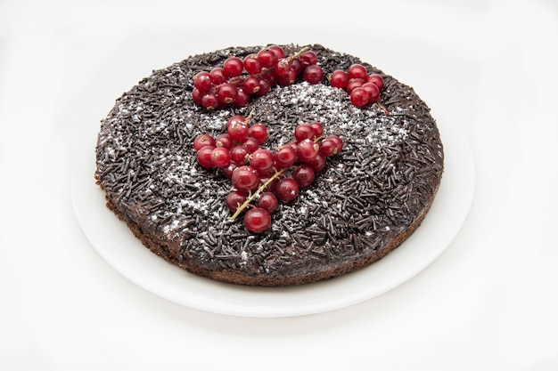 Torta al cioccolato con ribes