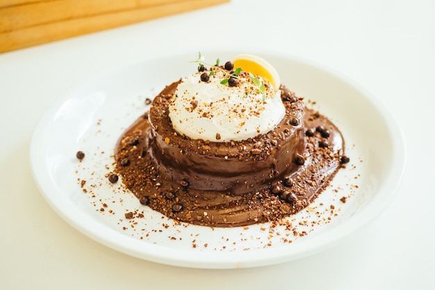 Torta al cioccolato e pudding