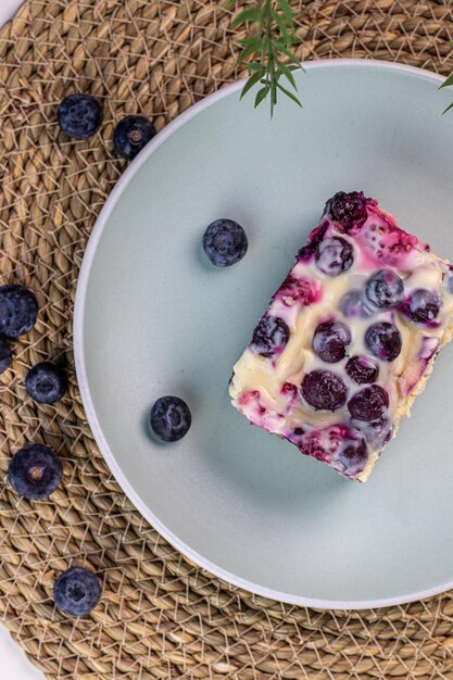 Torta al formaggio di mirtilli