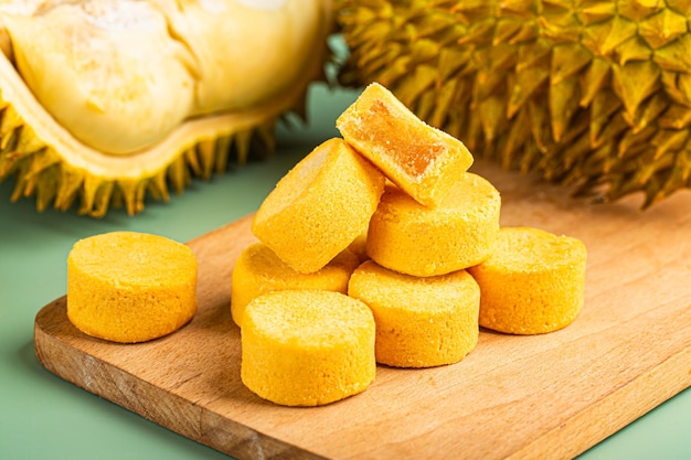Torta al gusto di durian fatta di polpa di durian