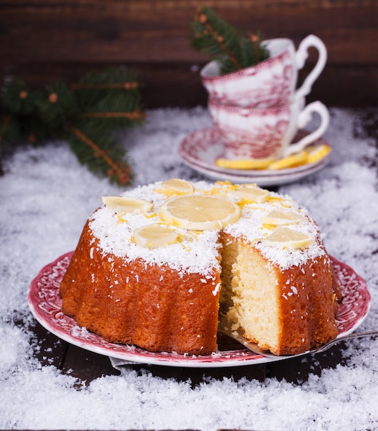 Torta al limone di Natale.