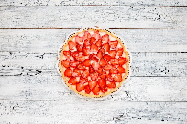 Torta alle fragole fatta in casa