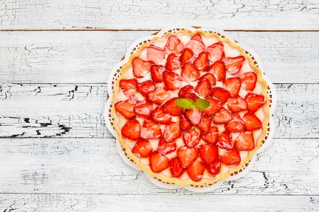 Torta alle fragole fatta in casa