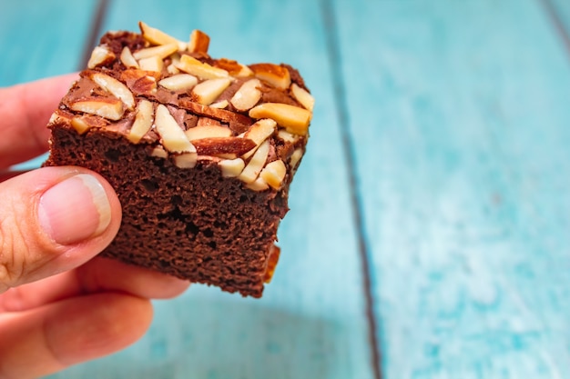 Torta brownie fatta in casa.