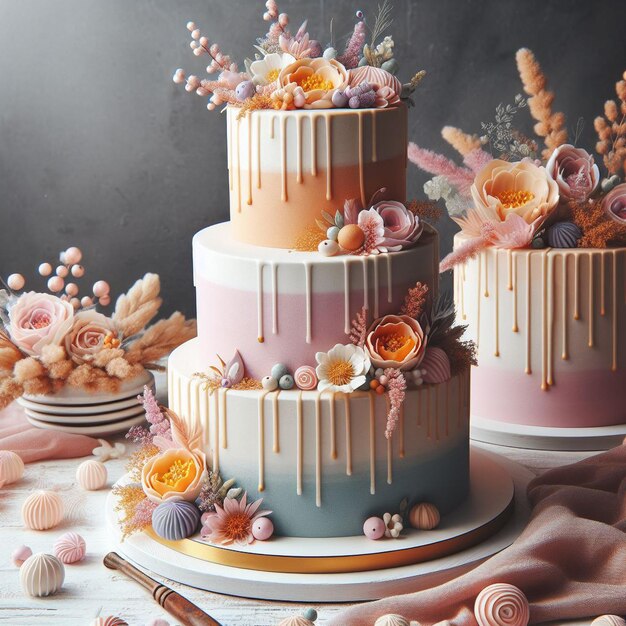 Torta con fiori