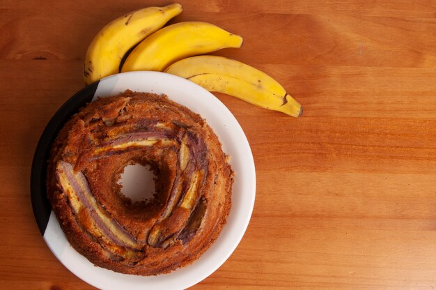 Torta di banana e banana