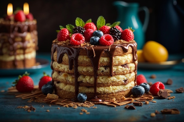 Torta di biscotti con gocce di cioccolato