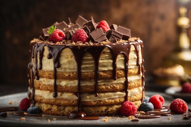 Torta di biscotti con gocce di cioccolato