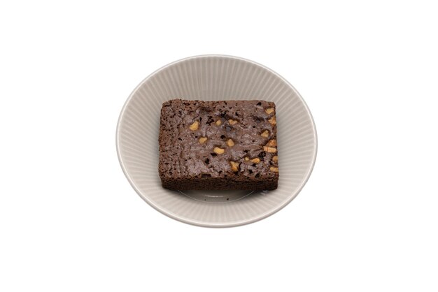 Torta di Brownie al cioccolato dolce su un piatto