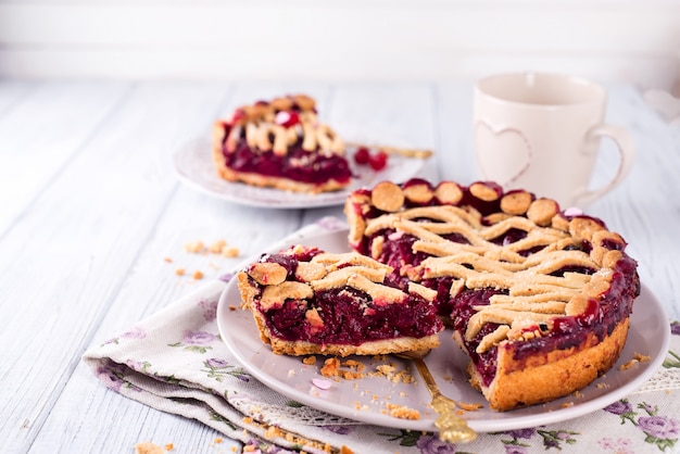 Torta di ciliegie fatta in casa