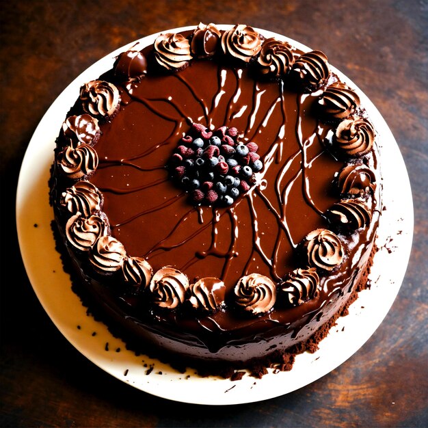 Torta di cioccolato fotografica