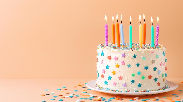 Torta di compleanno con candele