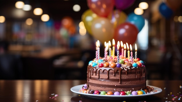 Torta di compleanno con le candele