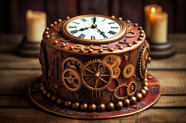 Torta di compleanno vittoriana a orologio