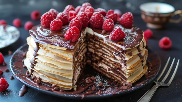 Torta di crema di cioccolato