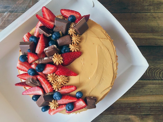 Torta Di Fragole E Cioccolato