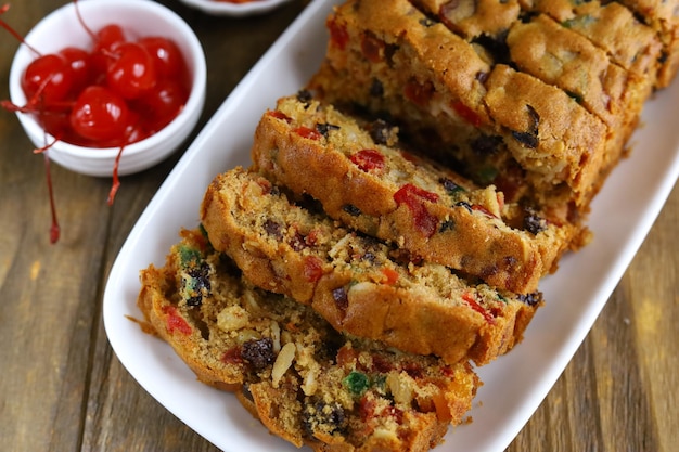 Torta Di Frutta Secca Inglese Tradizionale Torta Di Natale Con Frutta Secca Datteri Frutta Candita