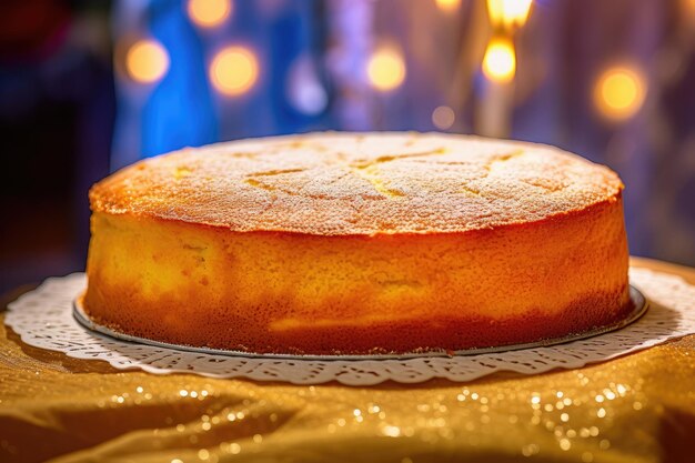 Torta di mais o farina di mais tradizionale festa di giugno fatta in casa in Brasile fondo rustico AI generativa